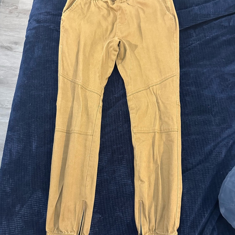 Brooklyn Cloth Mustard Chinos with Elastic Waistband and Cuffs